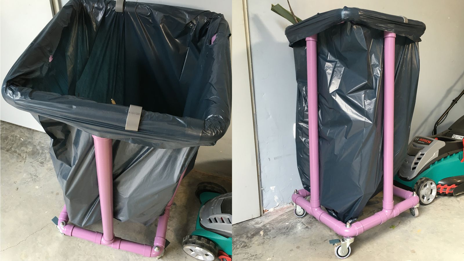 Carro de PVC para basura