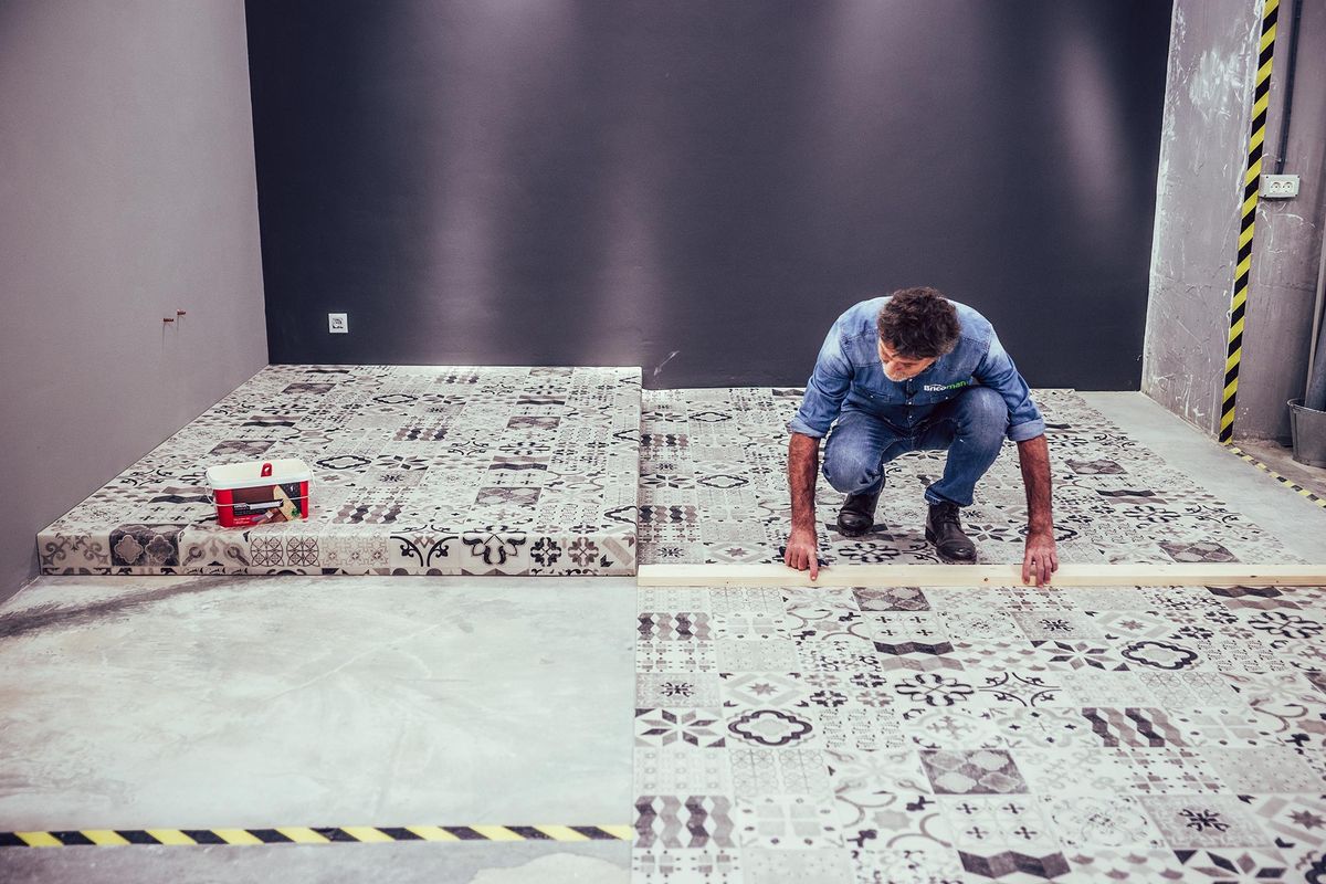 Cómo hacer un suelo elevado en el baño paso 7