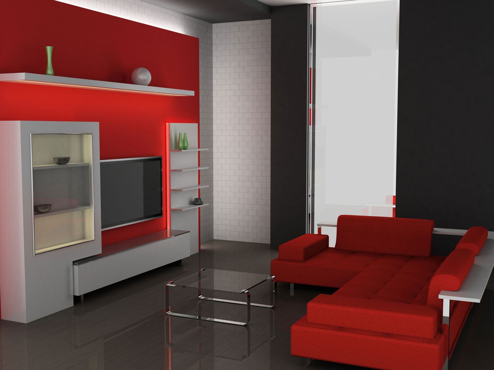 Combinar sofá de color rojo 3
