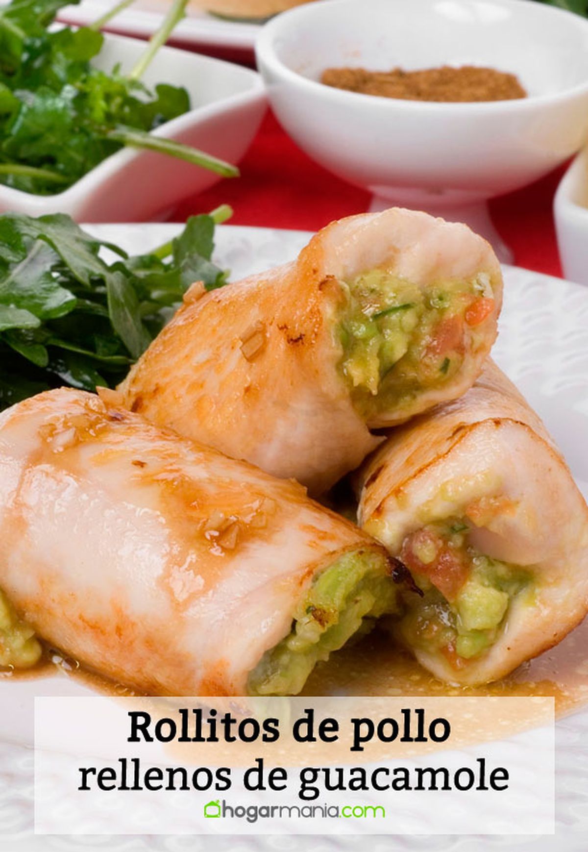 rollitos de pollo rellenos de guacamole pin