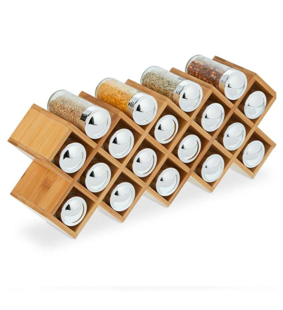 Relaxdays Estante Especiero de Bambú / Mano a Mano