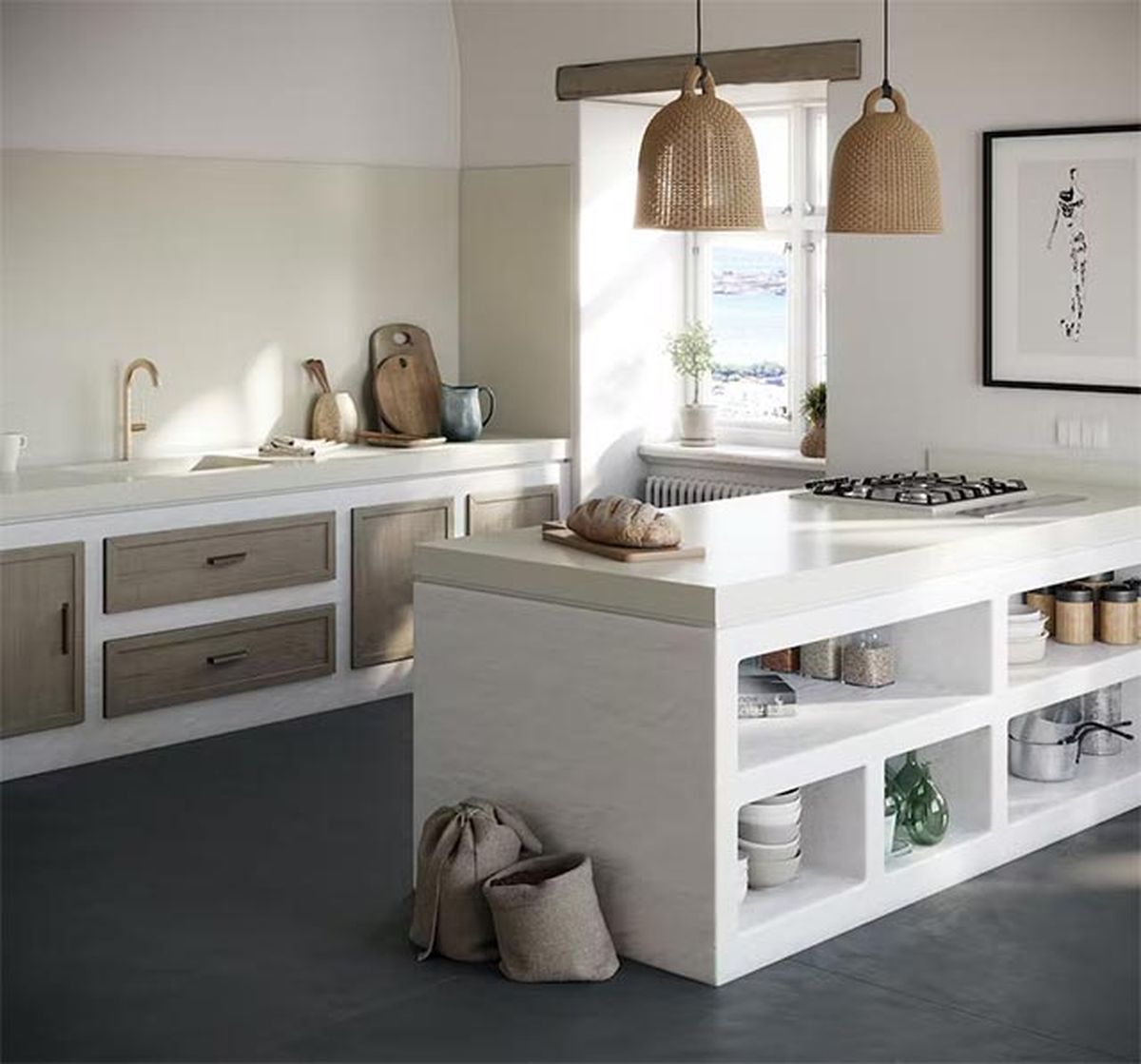 cocina silestone faro white