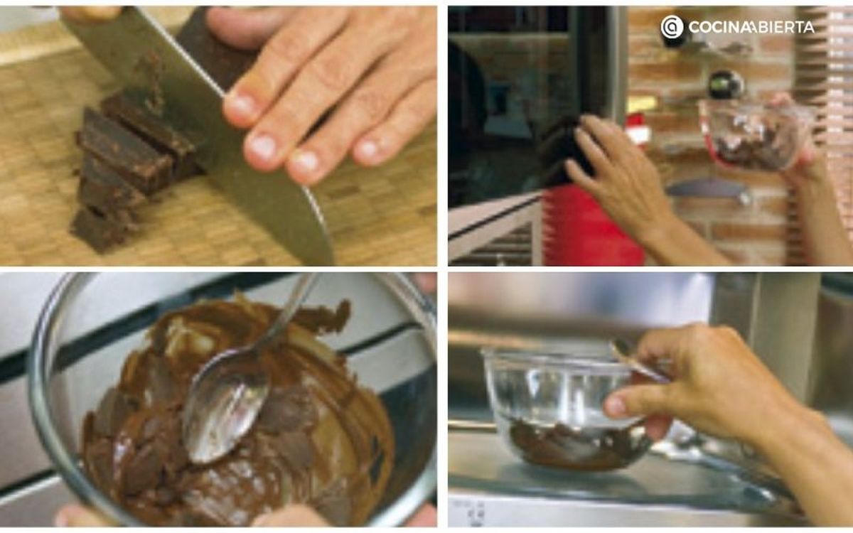 Ajusta la potencia del microondas y derrite el chocolate poco a poco