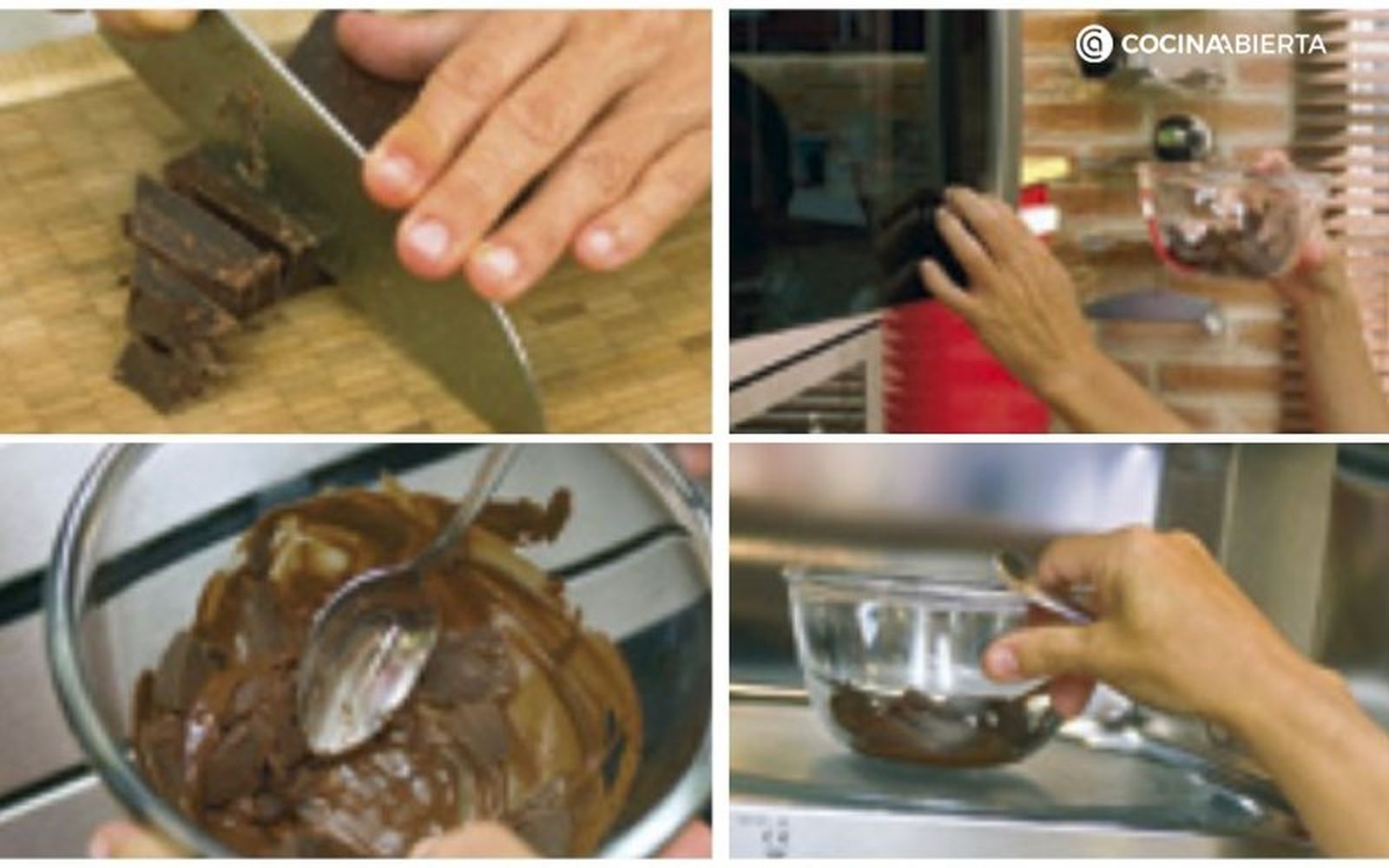 Ajusta la potencia del microondas y derrite el chocolate poco a poco