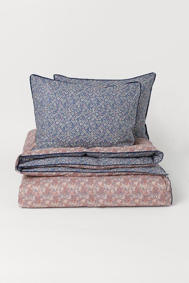 hm funda nordica estamada azul paloma minifloral