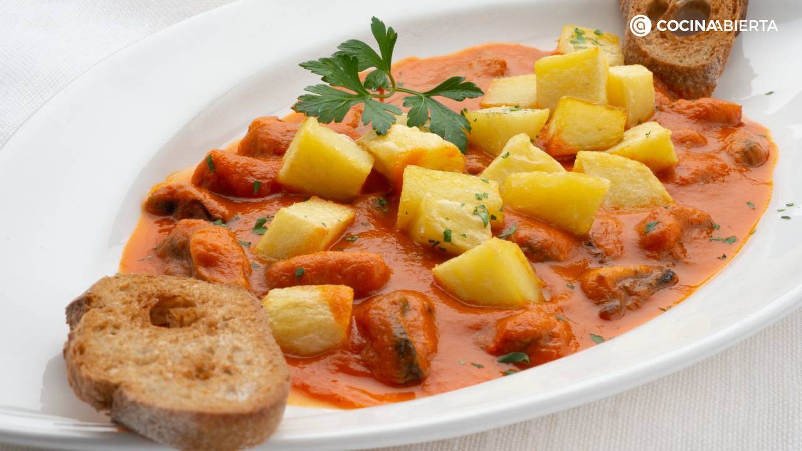 Receta de mejillones a la diabla con patatas