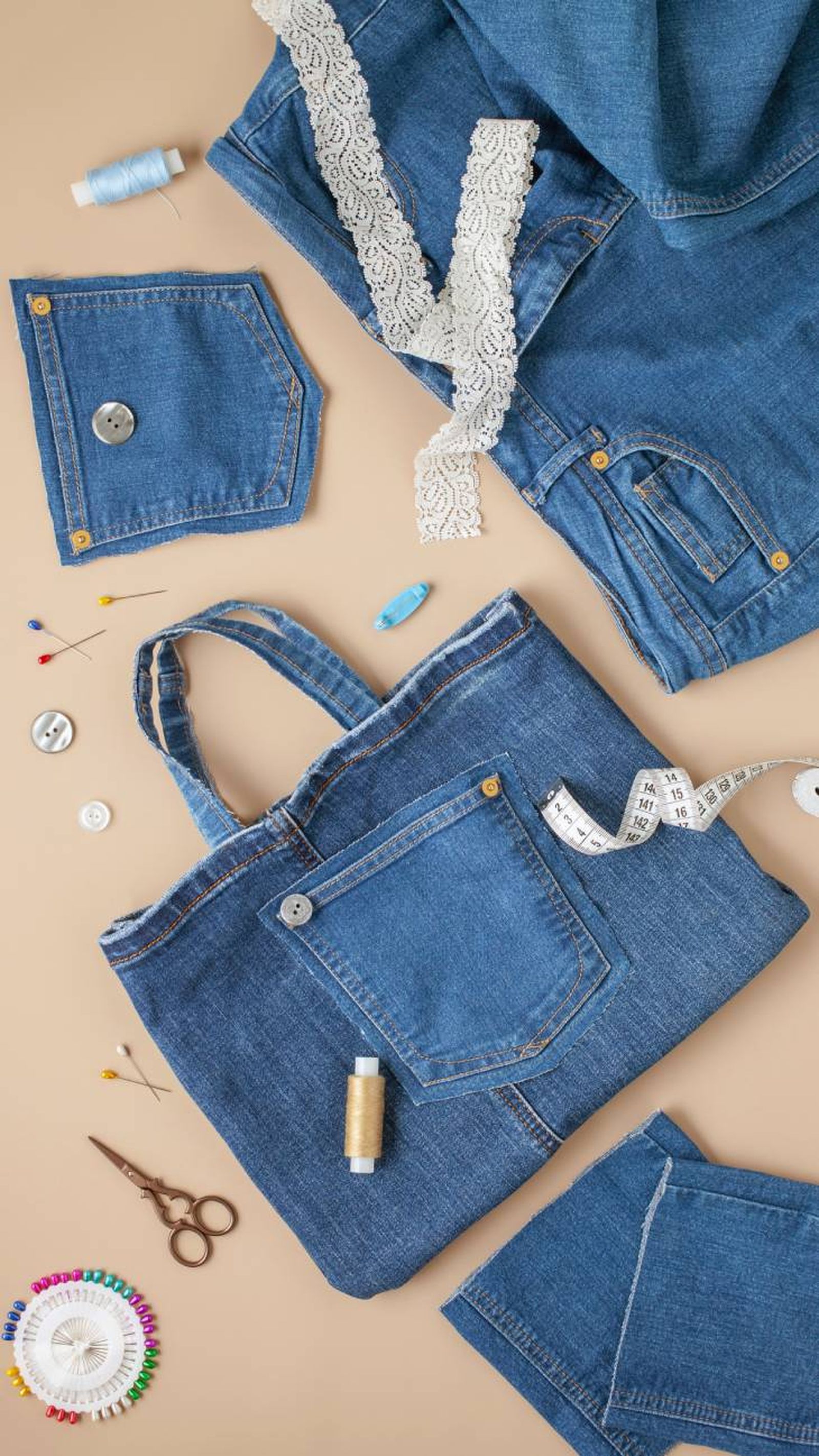 bolso tela como reutilizar tus pantalones vaqueros viejos
