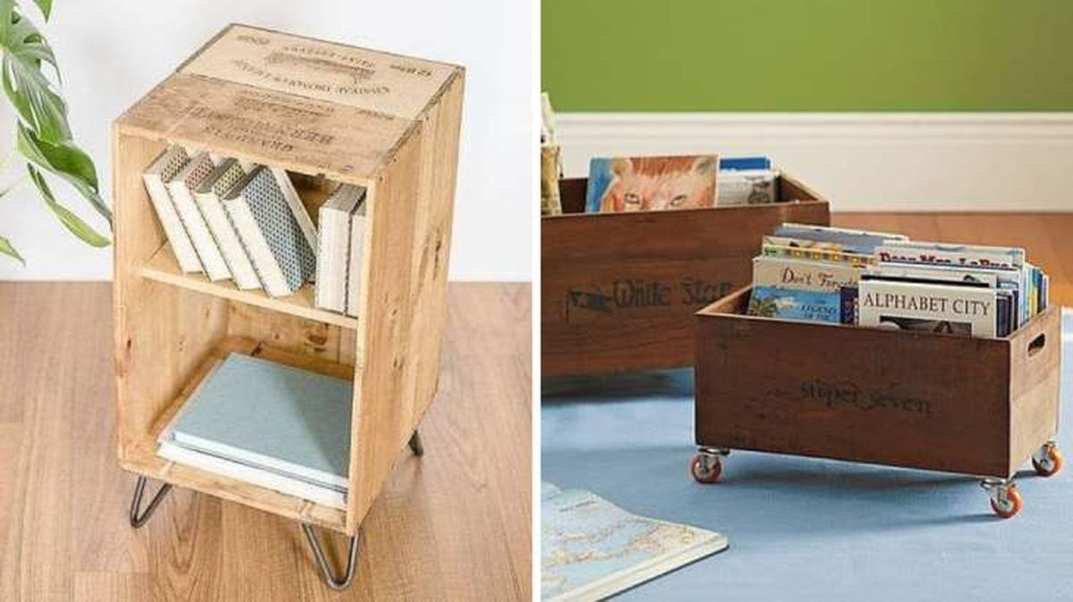 reciclar caja de vino convertirlo en revistero