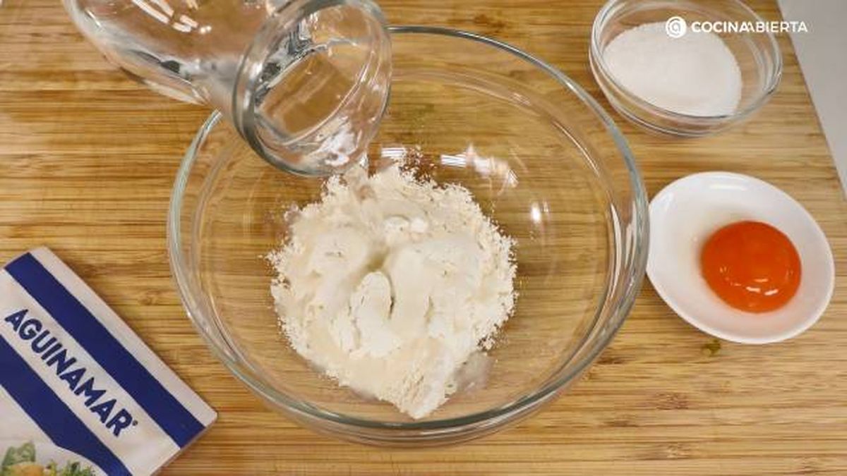 Aguinaga langostinos tempura paso 1