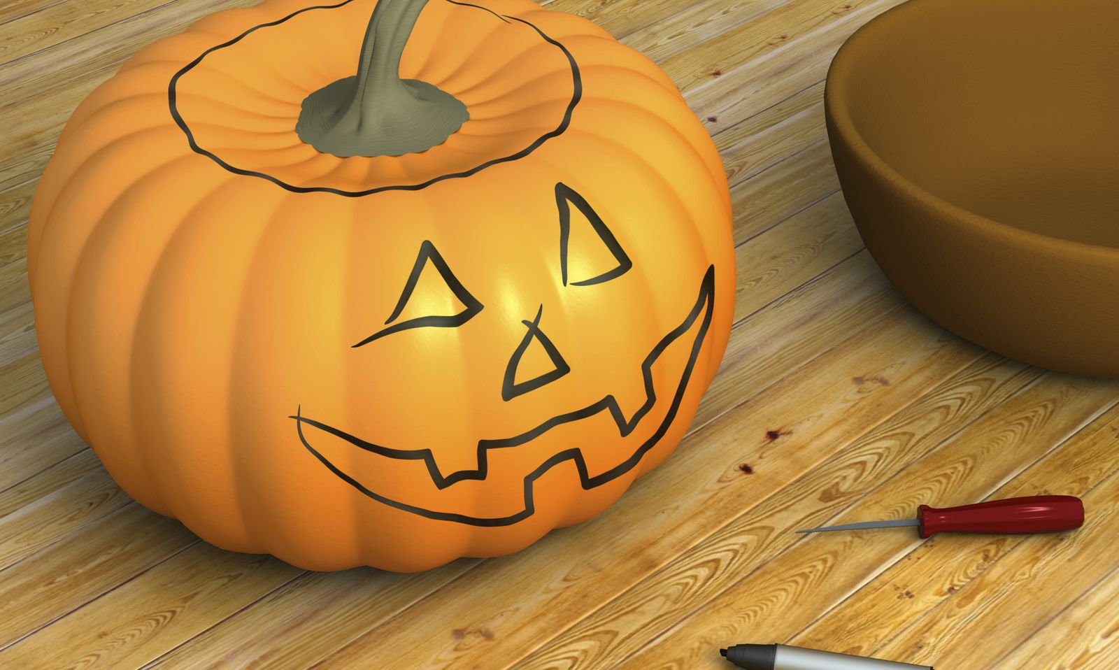Tallar una calabaza   paso 1