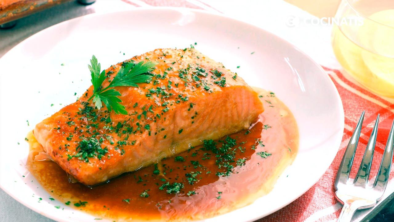 Salmón teriyaki