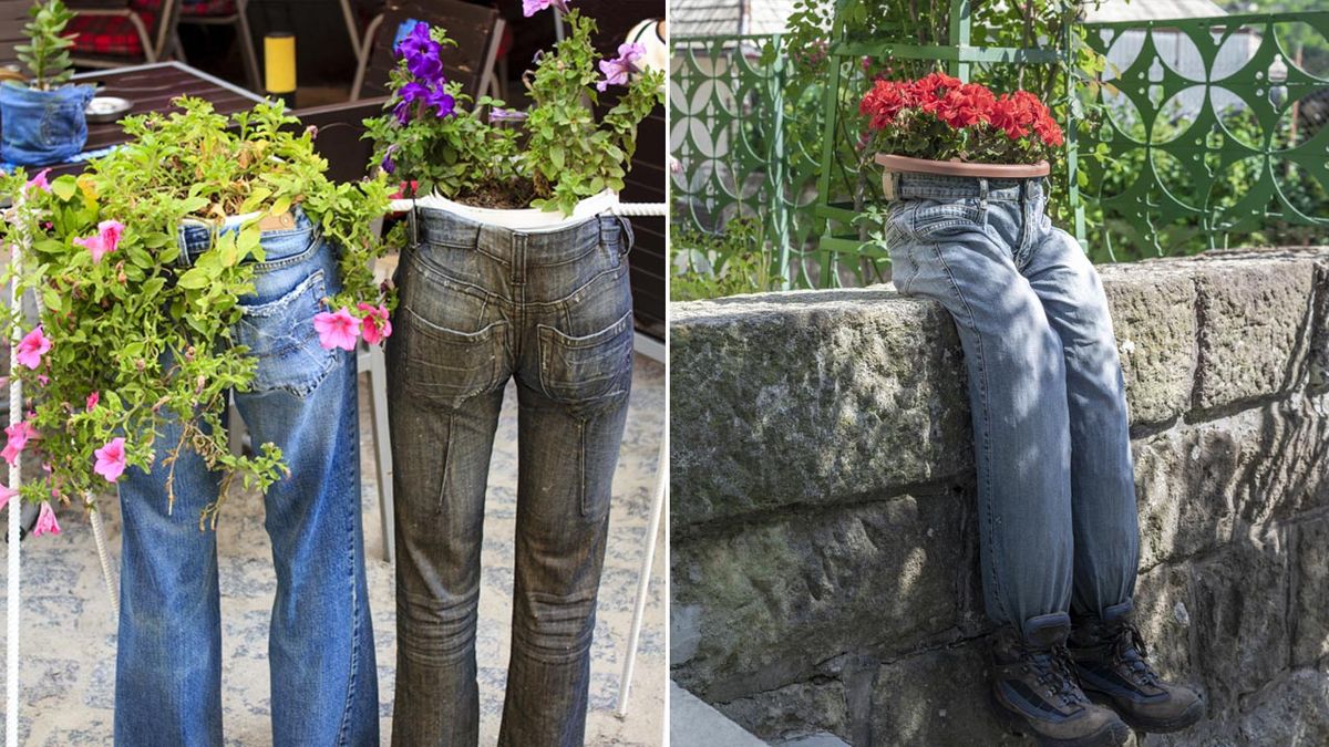 ideas originales para reciclar pantalon vaquero