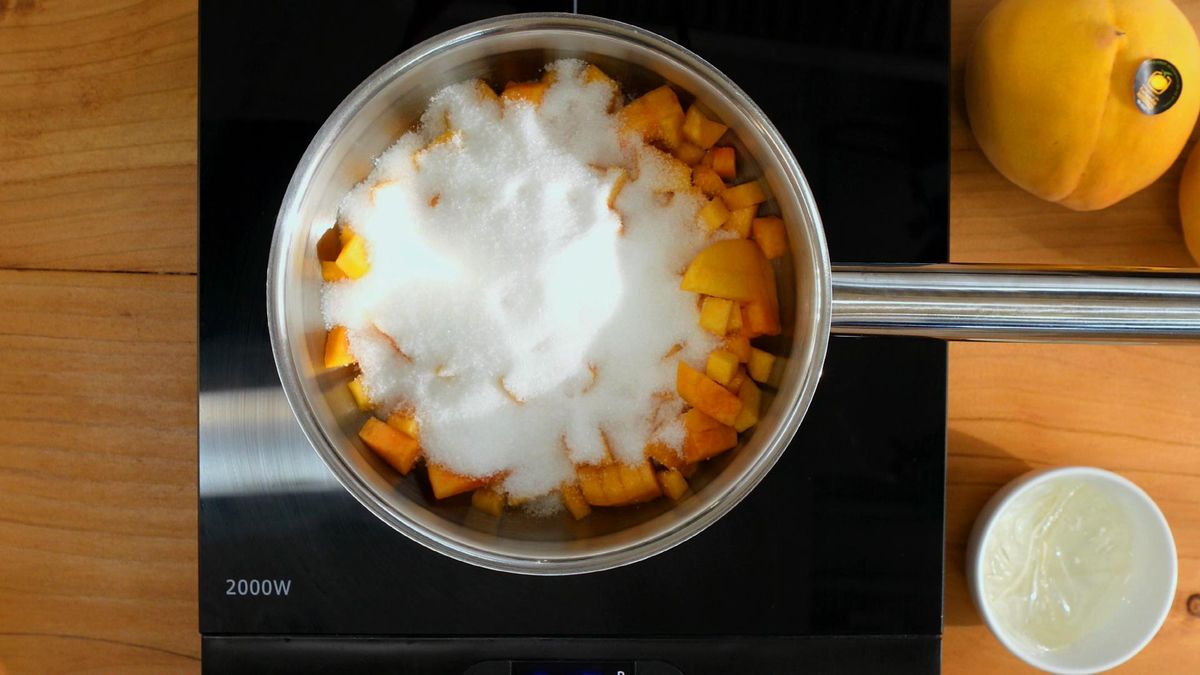 mousse melocoton paso 2