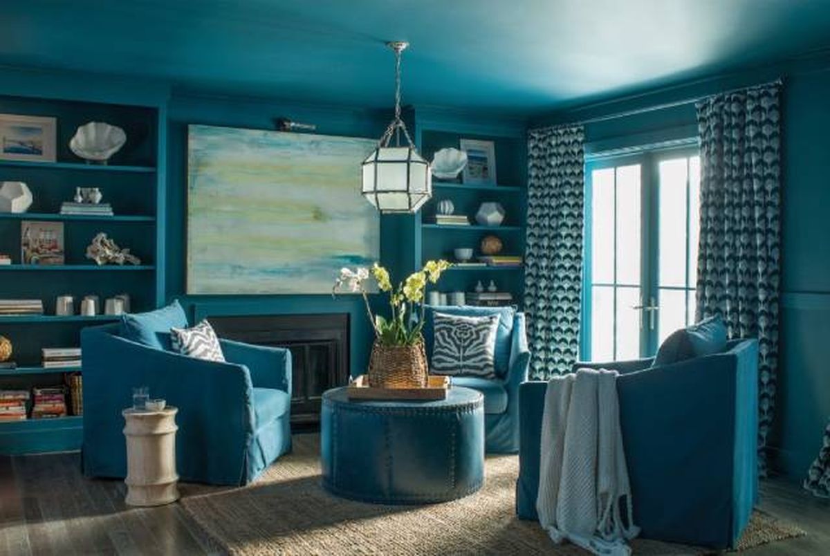 Color drenching tendencia decorativa para pintar la casa 13