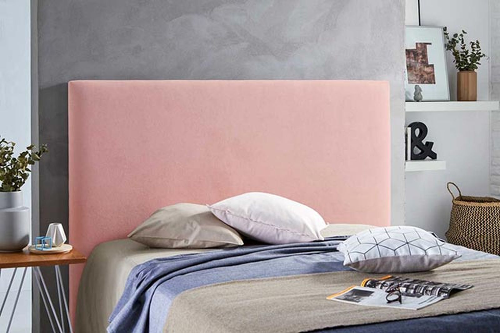 cabecero conforama arizona rosa polipiel