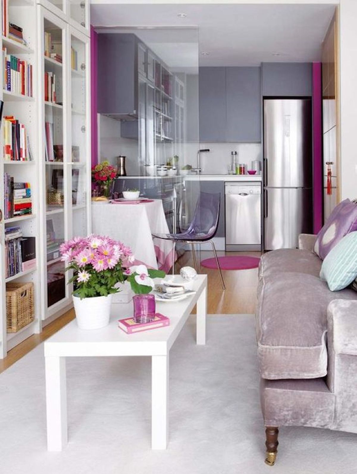 Cocinas pequeñas abiertas al salón espacios luminosos, versátiles y multifuncionales 11