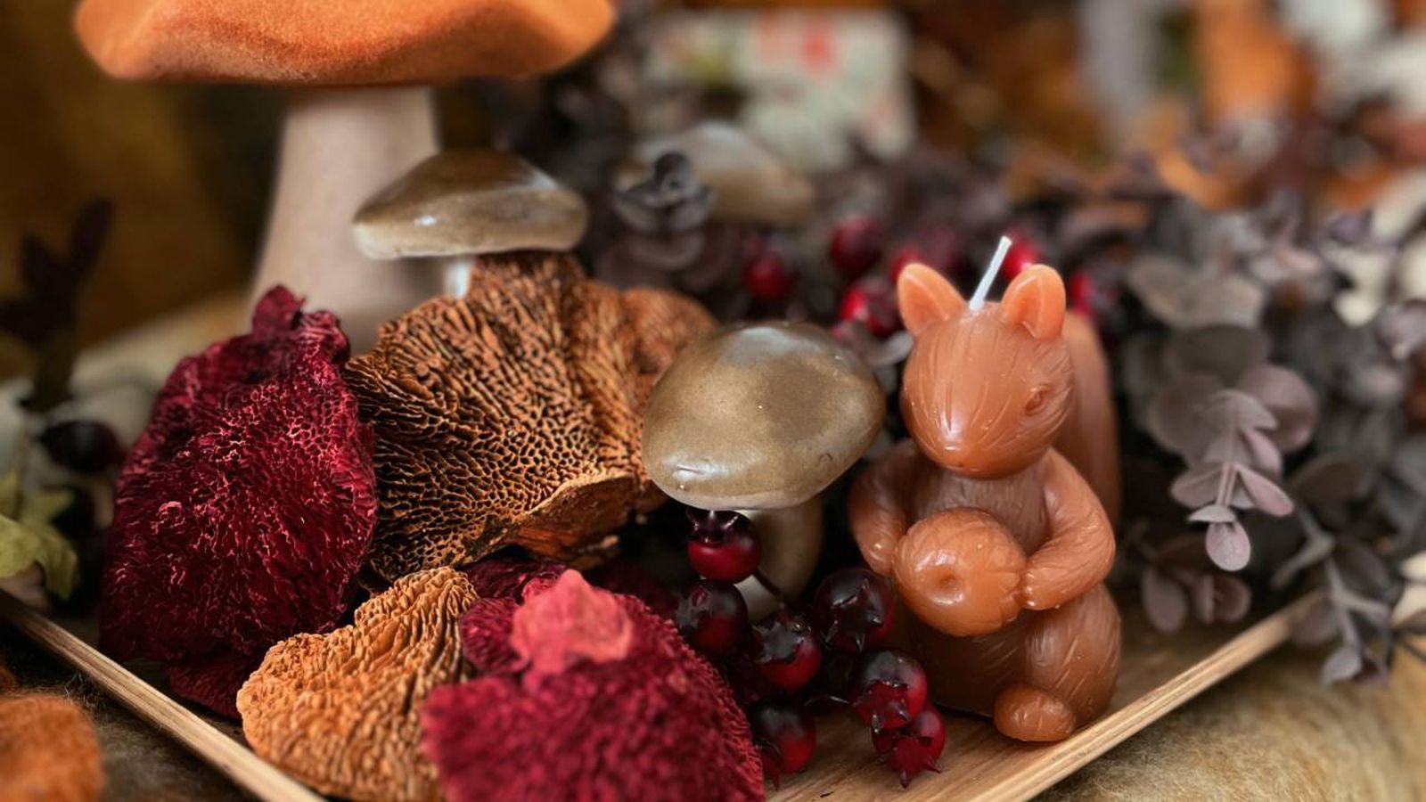 Centro de mesa otoñal.