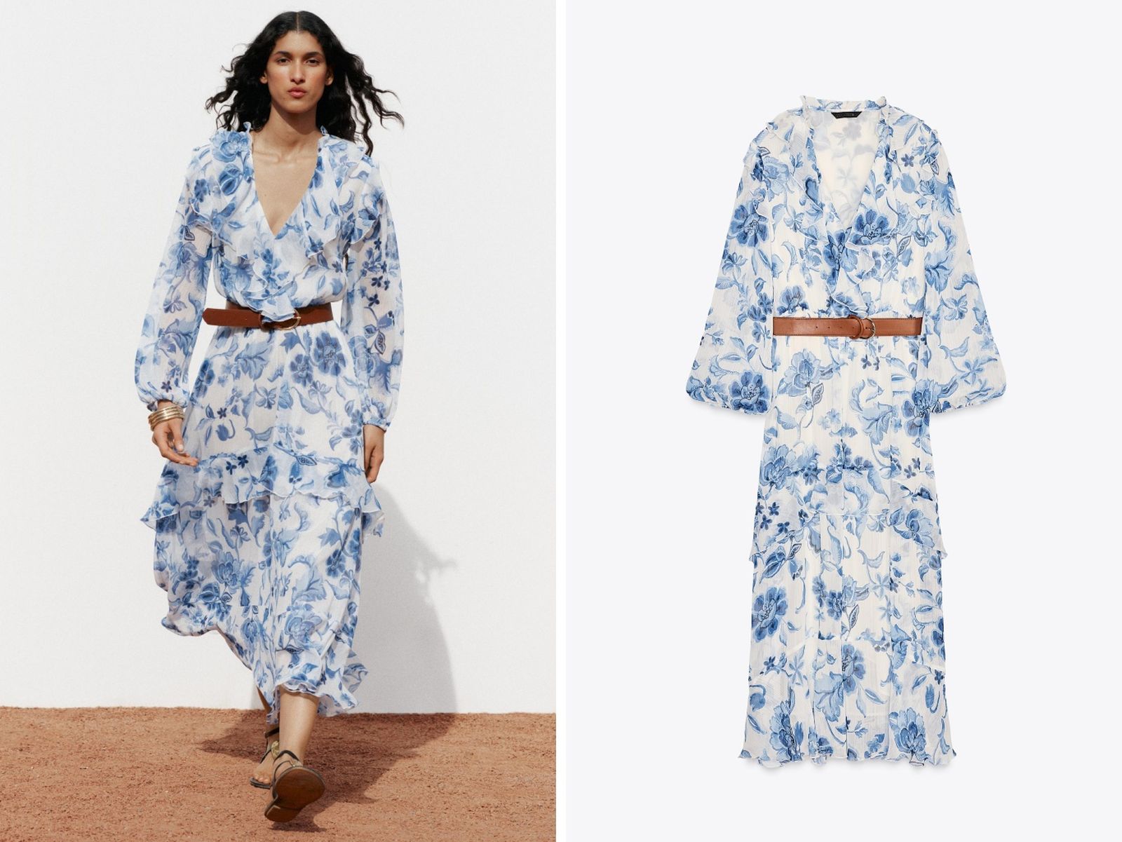 Vestidos estampado con cinturón para Semana Santa