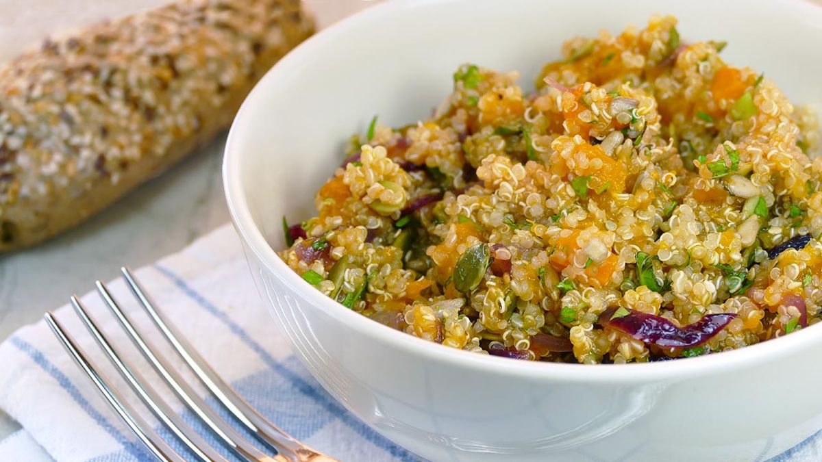 Receta de ensalada de quinoa y calabaza