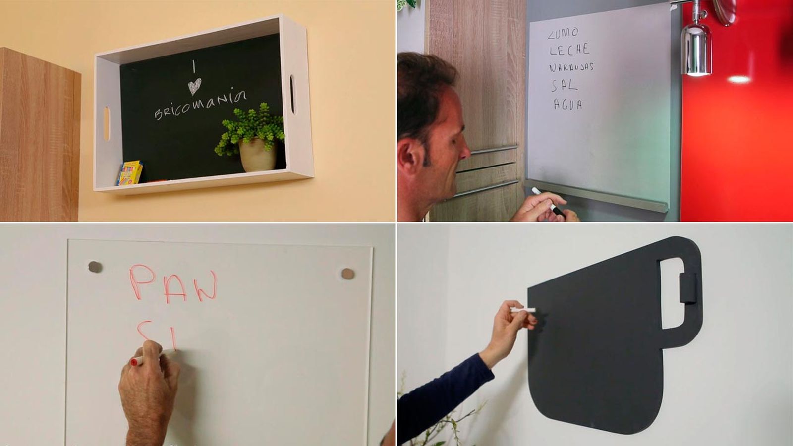 4 ideas para hacer una pizarra de pared