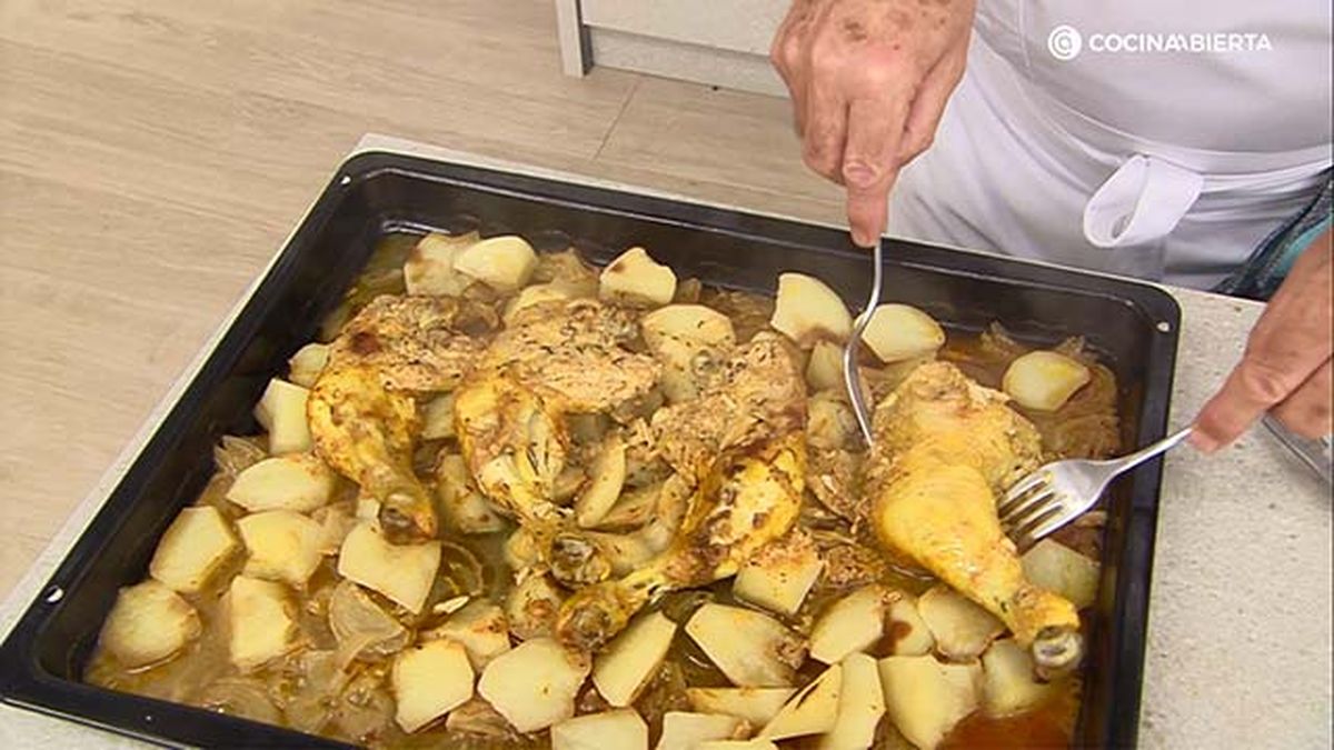 receta pollo al estilo turco patatas cebolla paso6