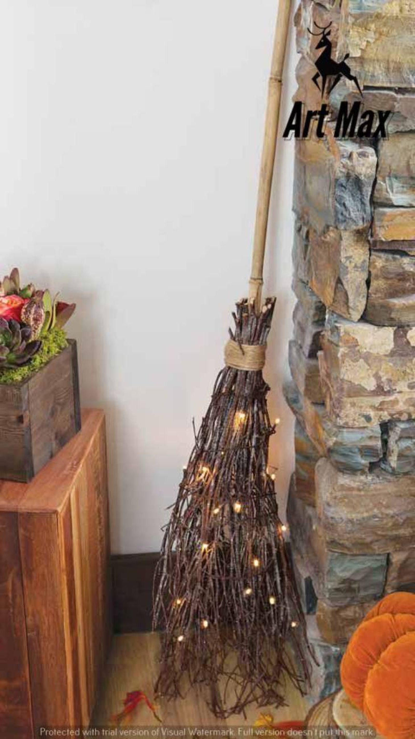 decorar escoba halloween luces pinterest home decorb