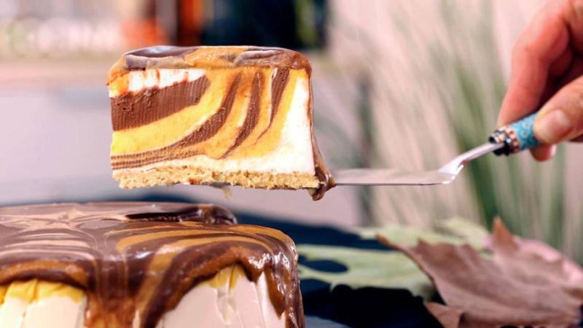 Receta de tarta de queso y calabaza para Halloween  paso 7