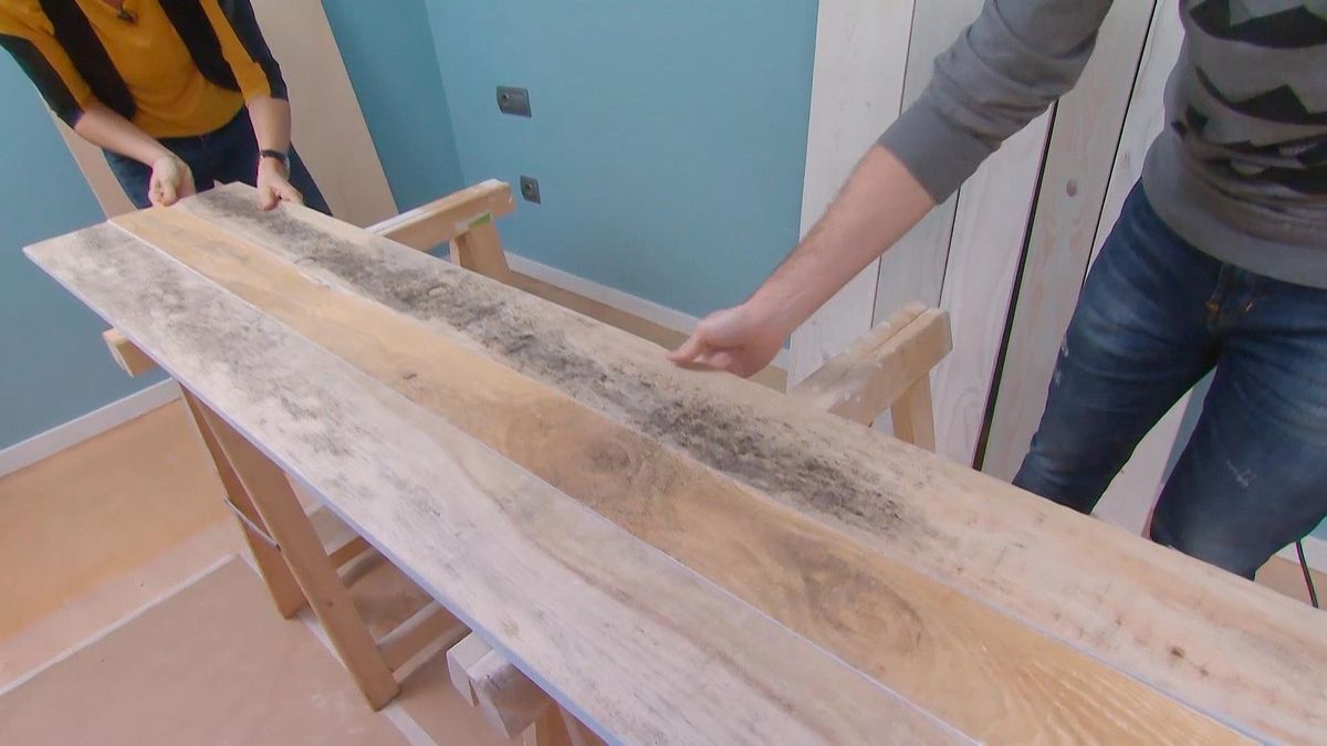 DEKO684 Crear cabecero cama tablas madera pino paso6