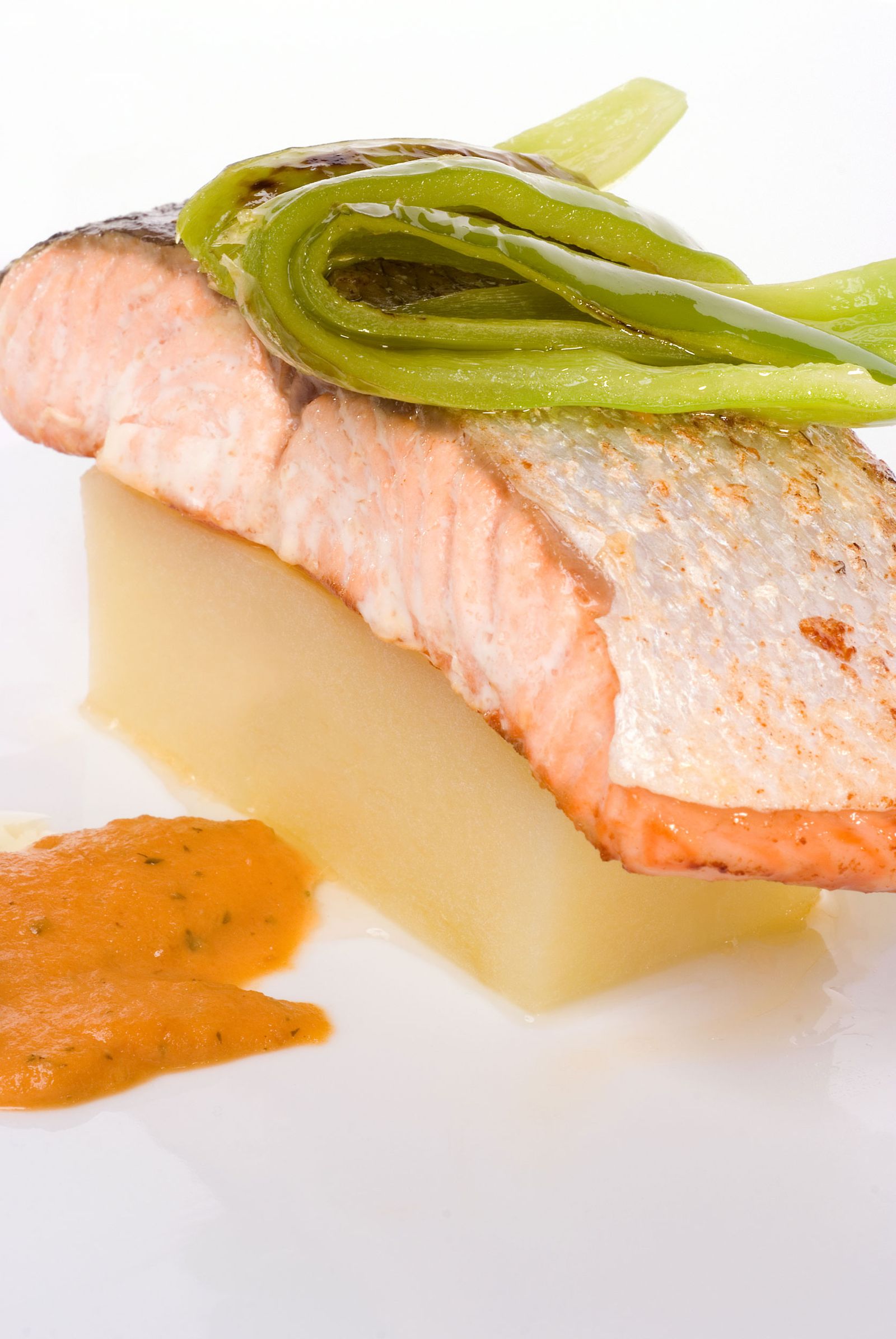 Lomo de salmón a la marinera