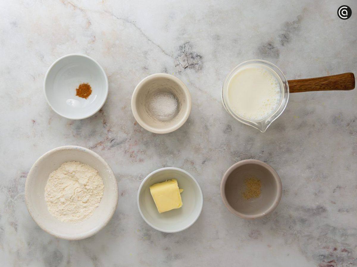 Ingredientes para hacer bechamel en el microondas