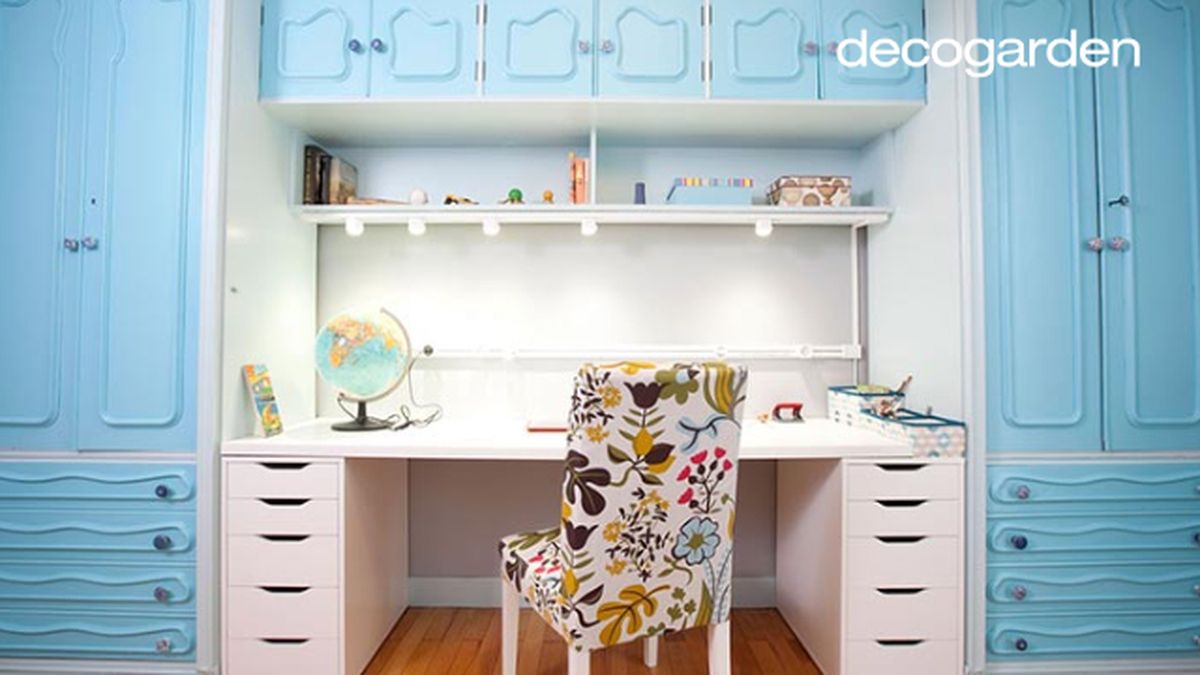 Habitación juvenil en tonos azules 6