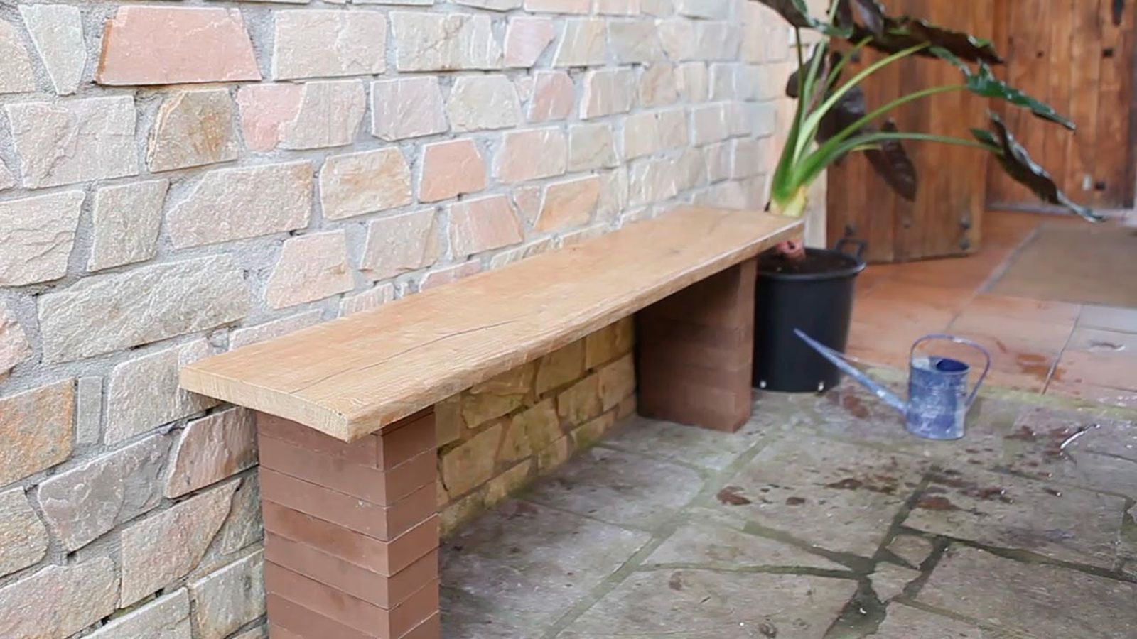 Como hacer un banco con ladrillos para el exterior