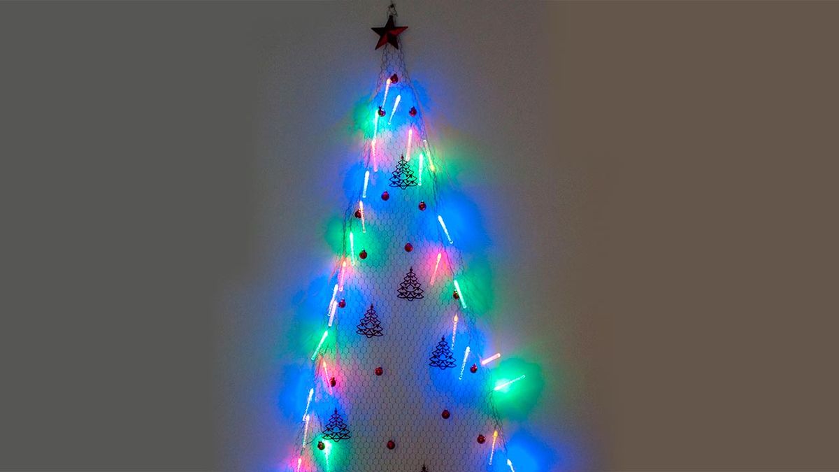 Árbol navideño de malla de bricomanía