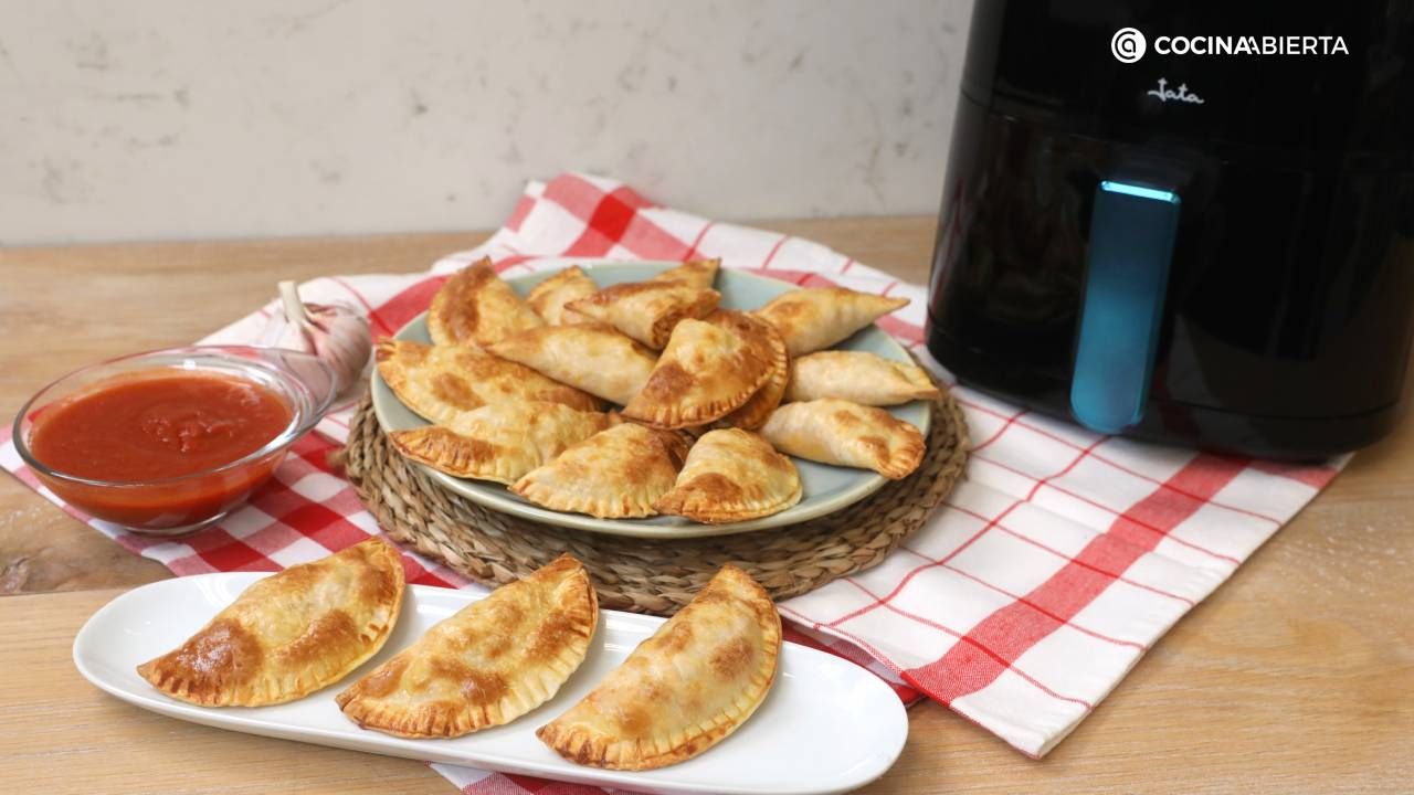 empanadillas en freidora de aire paso final