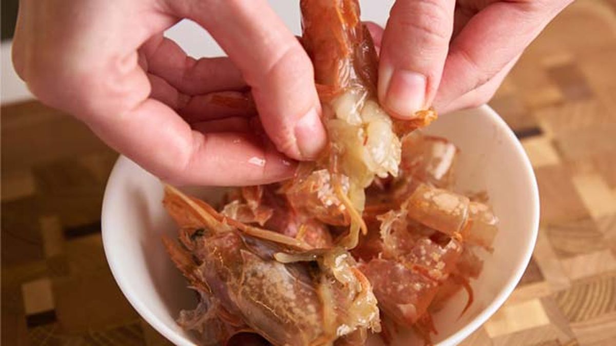 Como pelar gambas y langostinos ocido