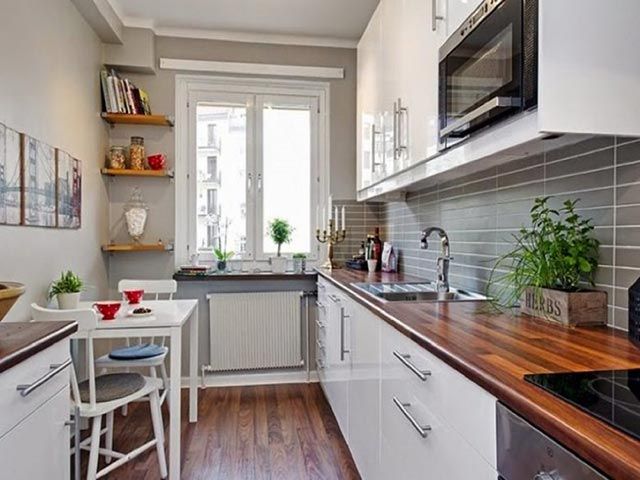 Cocinas pequeñas y alargadas 7
