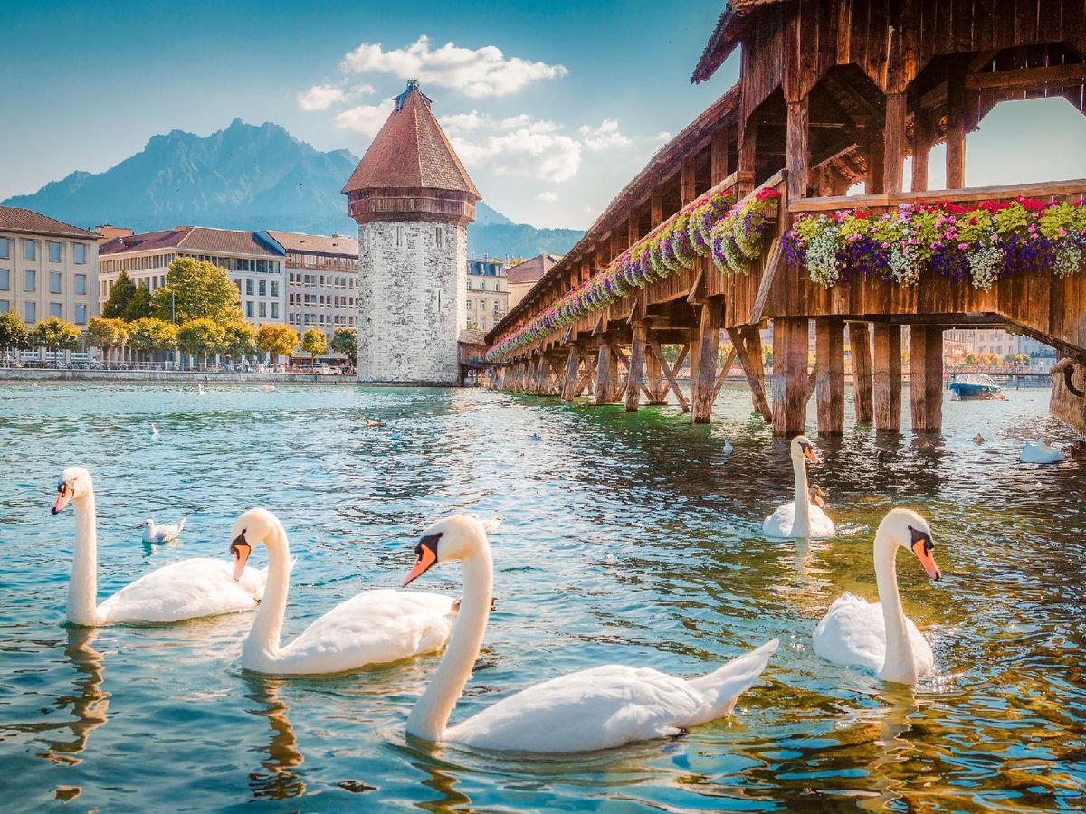 Puente de la Capilla en Lucerna, Suiza