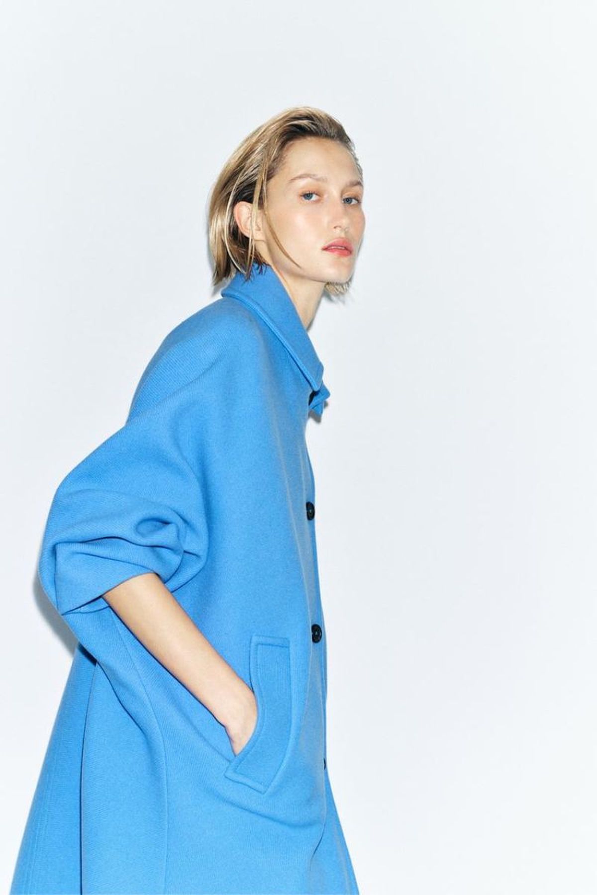 Abrigo con mezcla de lana Manteco