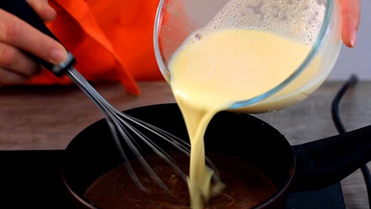 Receta de natillas de chocolate   paso 3