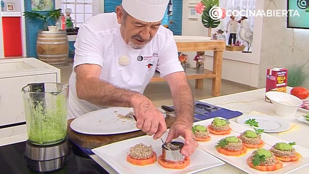 ensalada de trigo sarraceno y tomate con crema aguacate receta karlos arguinano karl6795 paso4