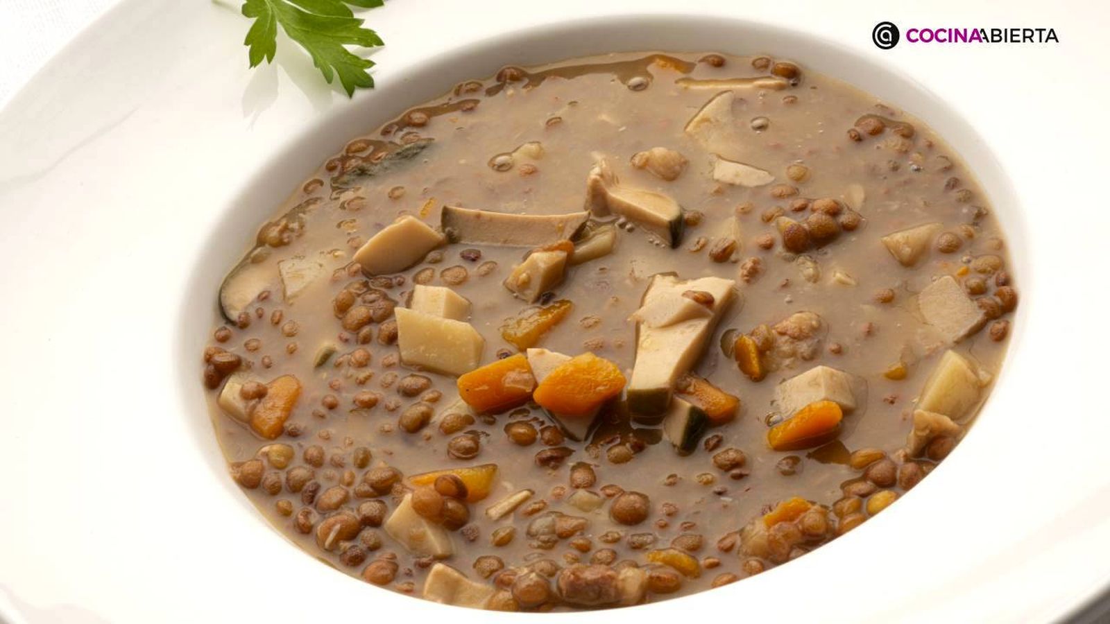 KARL7052 Lentejas panceta hongos