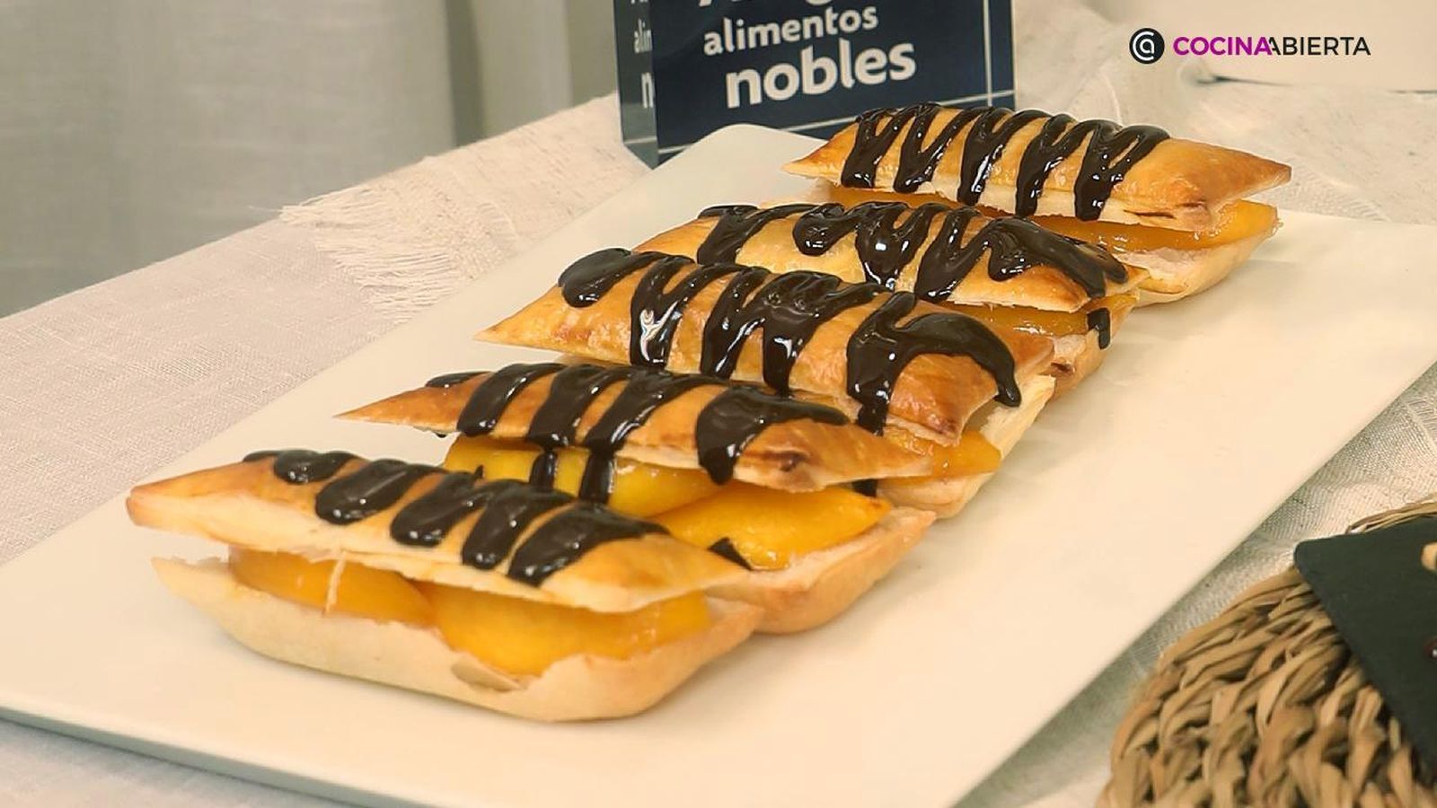 miguelitos melocoton chocolate