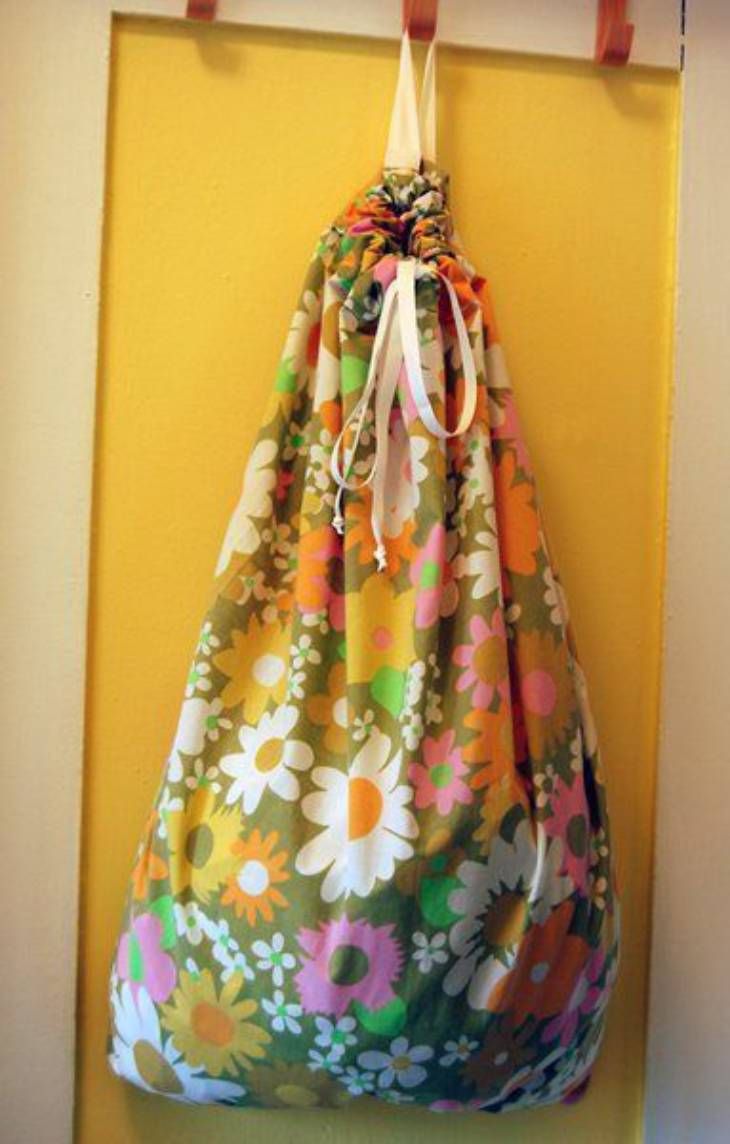 reutilizar sabana vieja bolsa lavanderia pinterest make Electronics art design craft DIY