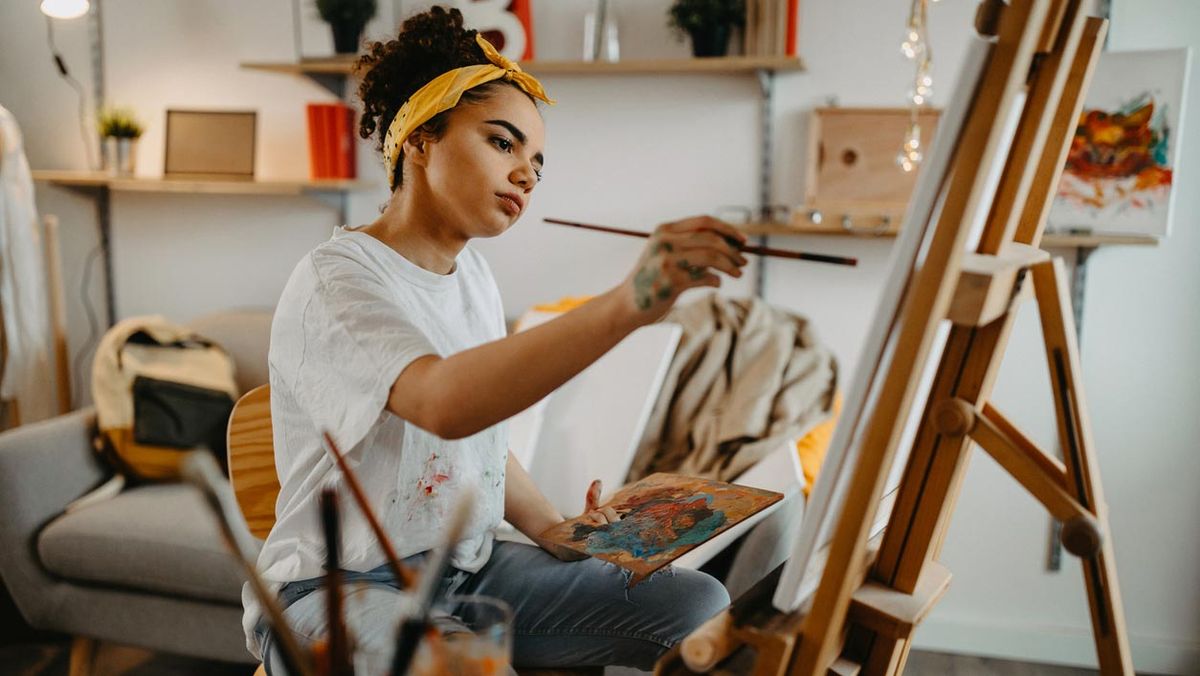decorar un estudio de taller y pintura en casa colores calidos