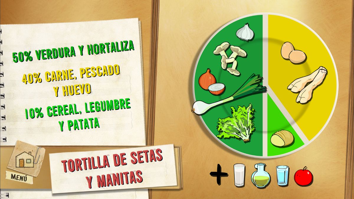 6055 1 Tortilla de setas y manitas plato