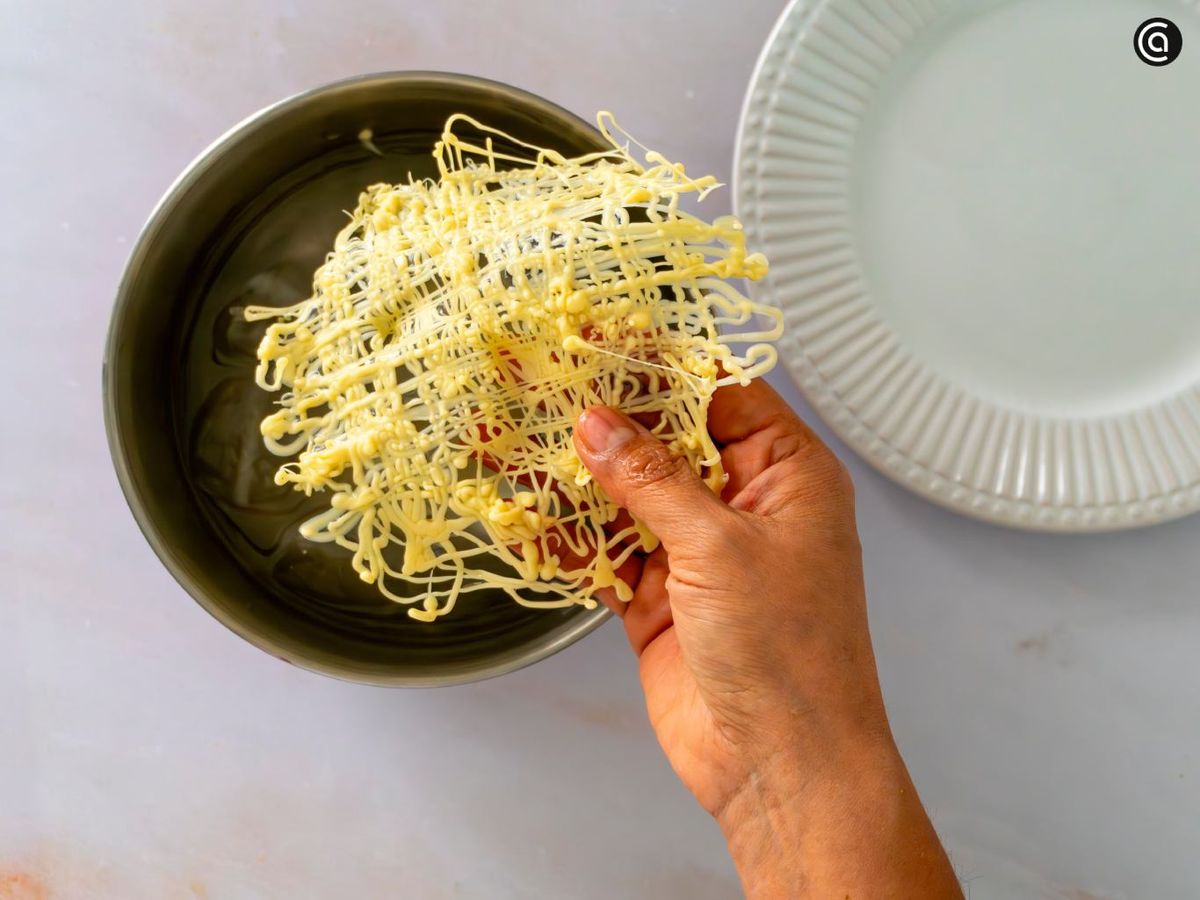 Haz el nido de chocolate blanco