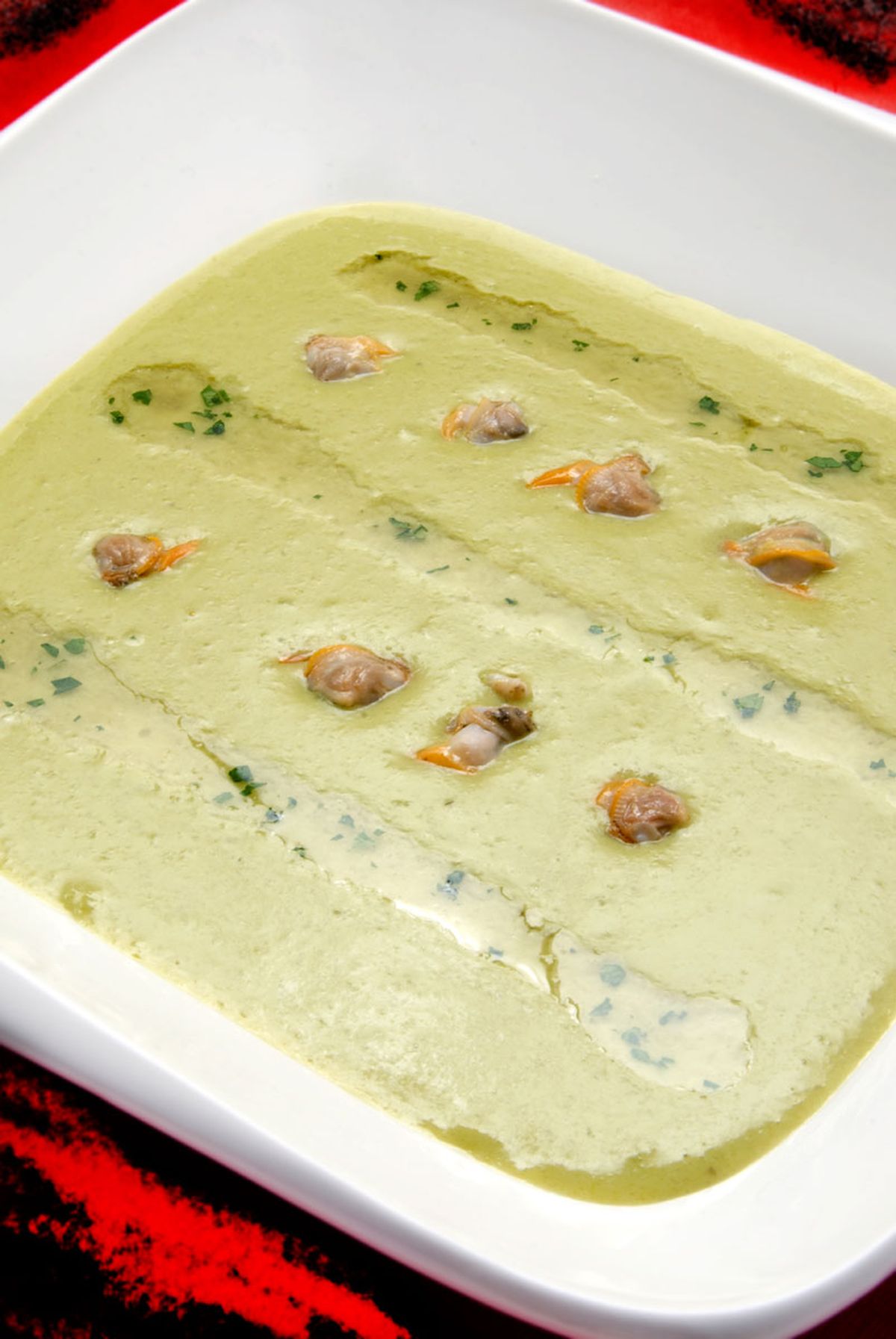 371A   Crema de guisantes con berberechos xl