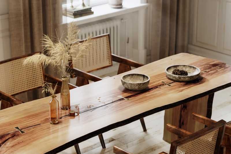Mesa de madera natural