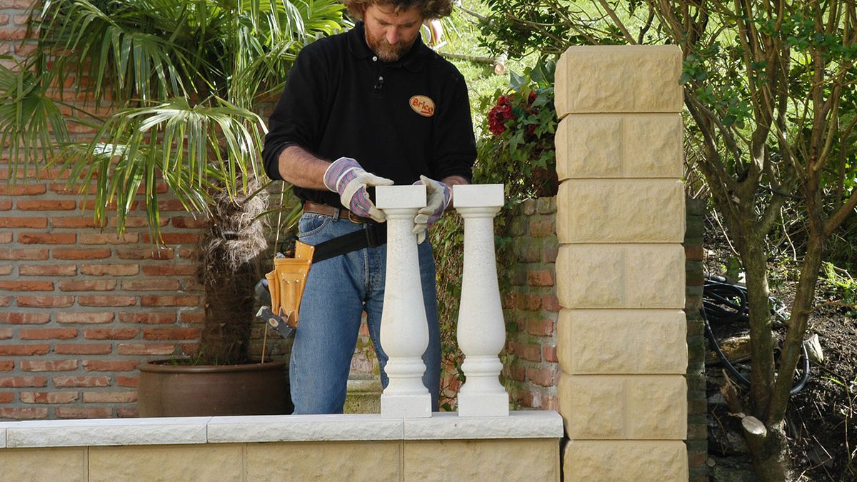 Muro con balaustrada paso 23