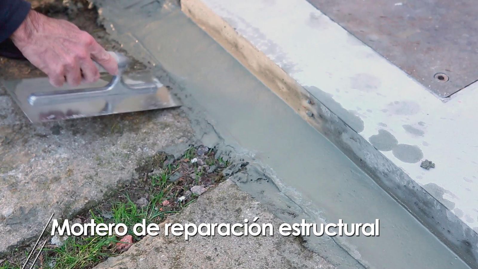 Mortero de reparación estructural paso 6